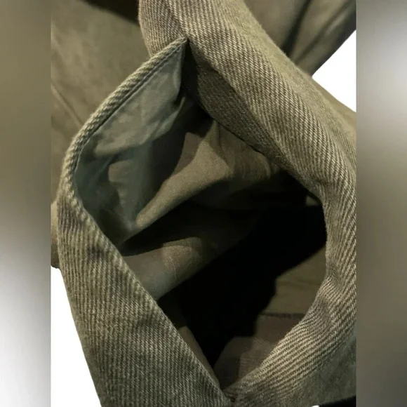 NWT Olive Green Khaki Denim Dress Small Free People When Hearts Align Dress - Picture 9 of 9